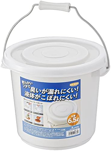 リス シール バケツ グレー 6型 (6.5L) 『臭いが漏れにくい 液体がこぼれにくい』 日本製