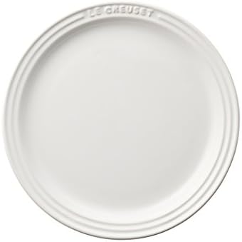 ル・クルーゼ(Le Creuset) 陶器 皿 ラウンド・プレート 19 cm ホワイト 耐熱 耐冷 電子レンジ オーブン 対応 オーブン皿 耐熱皿