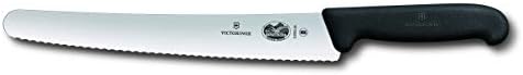 VICTORINOX(ビクトリノックス) ブレッド&ペイストリーナイフ 鋭い切れ味のブレッドナイフ 26cmブレード 波刃 ブラック ブレッド専用の波刃が確実に切り込む 食洗機対応 スイスクラシック 5.2933.26-X1