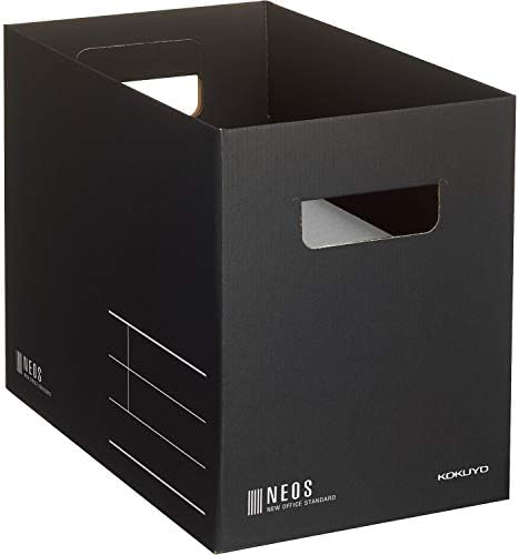 コクヨ(KOKUYO) 収納ボックス NEOS Mサイズ ブラック A4-NEMB-D