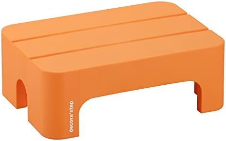 サンカ ステップ台 踏み台 昇降 デコラステップ オレンジ ショートS (幅39.5×奥行28×高さ14cm) おしゃれ 低い 室内 玄関 トイレ 日本製 DS-SSOR