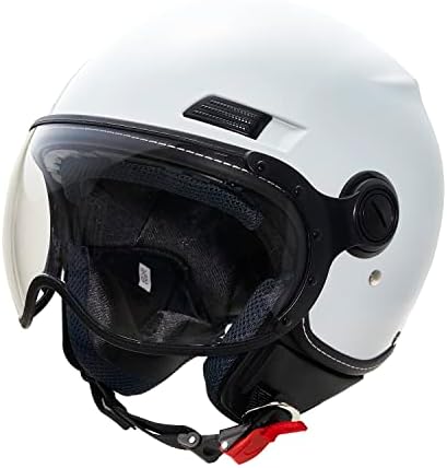 マルシン(MARUSHIN) バイクヘルメット ジェット SAFIT MS-340 パールホワイト Mサイズ (57-58cm) MS340WH/M