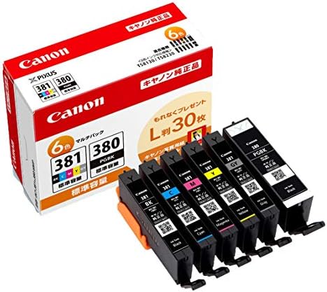 Canon 純正 インクカートリッジ BCI-381(BK/C/M/Y/GY)+380 6色マルチパック BCI-381+380/6MP