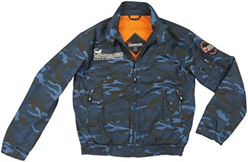 コミネ(KOMINE) バイク用 プロテクトスイングトップジャケット BLUE CAMO M JK-591 1134 オールシーズン向け CE規格レベル2 プロテクター