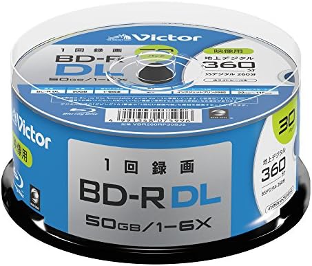 ビクター Victor 1回録画用 BD-R DL VBR260RP30SJ2 (片面2層/1-6倍速/30枚) ホワイト