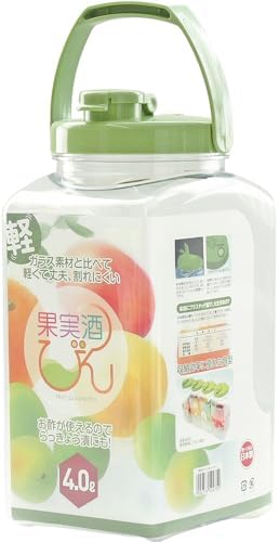 タケヤ化学工業(Takeya) 果実酒瓶 S型 4.0L プラスチック みどり