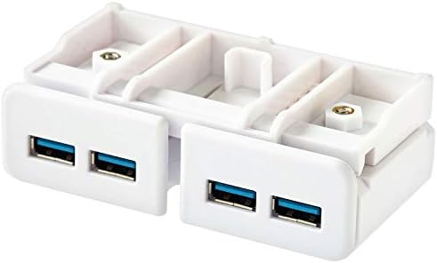 リヒトラブ パソコン台 モニター台 USB USB3.0ハブ 白 幅9.8×奥行5.3×高さ3.2cm 机上台専用 A7337-0