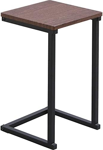 アイリスオーヤマ テーブル サイドテーブル コの字型デザイン 木目調 ブラウンオーク/ブラック 幅約29×奥行約29×高さ約52.2cm SDT-29