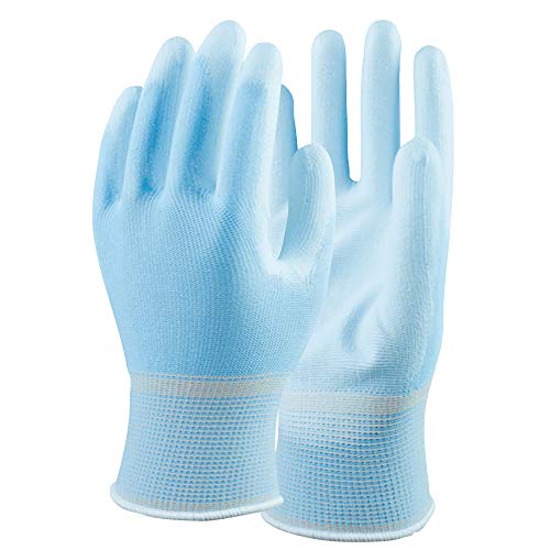 おたふく手袋 ウレタン背抜き手袋 (13ゲージ 手袋:ポリエステル) A-384 ブルー M (10双組)