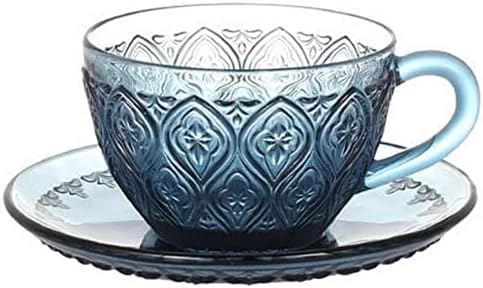 ダルトン(Dulton) 食器 グラスカップ&ソーサー フィオーレ ブルー 160ml GLASS CUP & SAUCER ''FIORE'' BLUE A615-818BL