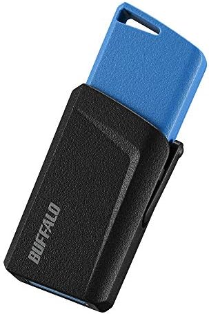 バッファロー BUFFALO USB3.1(Gen1)プッシュスライドUSBメモリ 32GB ブルー RUF3-SP32G-BL