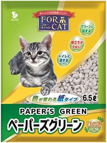 新東北化学工業 猫砂 ペーパーズグリーンひのきの香り 6.5L