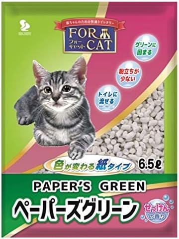 新東北化学工業 猫砂 ペーパーズグリーンせっけんの香り 6.5L