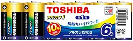 東芝(TOSHIBA) アルカリ乾電池 単1形 6本入 1.5V 使用推奨期限10年 液漏れ防止構造 アルカリ1 まとめパック LR20AN 6MP