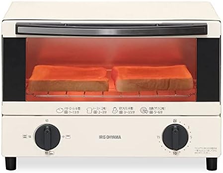 アイリスオーヤマ トースター オーブントースター 2枚焼き 温度調節3段階 トレー付 1000W EOT-012-W ホワイト