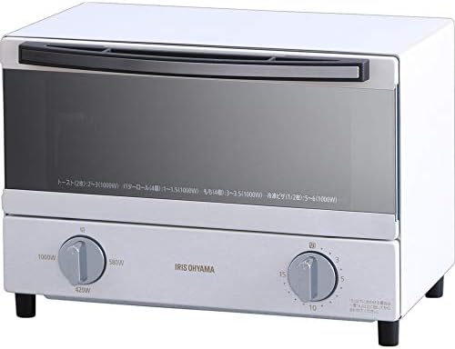 アイリスオーヤマ(IRIS OHYAMA) スチーム オーブントースター 2枚 焼き 温度調節 トレー タイマー機能付 横型 ホワイト SOT-011-W