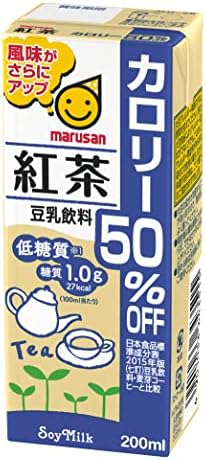 マルサン 豆乳飲料紅茶カロリー50% オフ 200ml ×24本