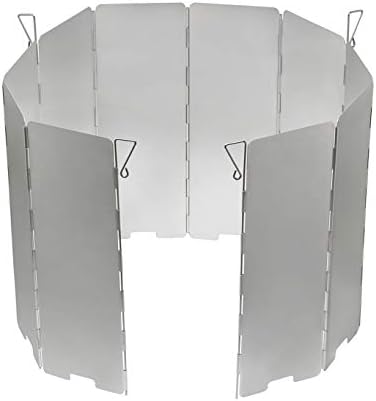 サンドリー(SUNDRY) ウインドスクリーン 防風 風除け板 アルミ製 軽量 折りたたみ式 10枚パネル