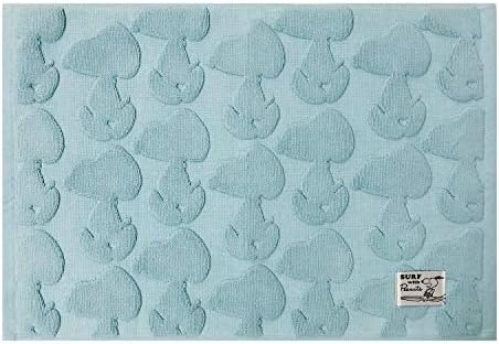 センコー スヌーピー シルエットサーフ タオル地 マット ブルー 約43×60cm 折りたたんで簡単洗濯 キャラクター snoopy 67096