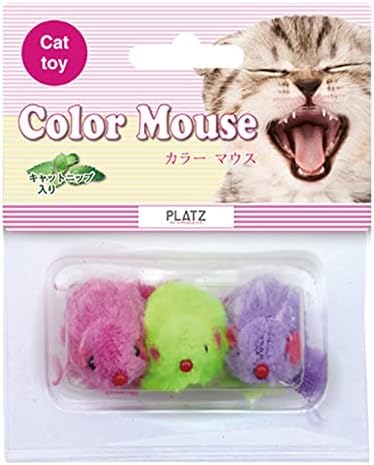 PLATZ PET SUPPLIES & FUN 猫用おもちゃ カラーマウス 3P