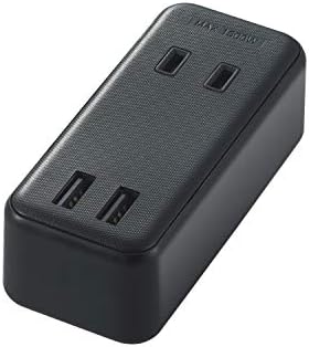 エレコム 電源タップ USB コンセント 直挿し USB×2個 AC差し込み口×2個 2.4A ブラック MOT-U07-22BK