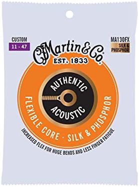 MARTIN アコースティックギター弦 AUTHENTIC ACOUSTIC Flexible Core MA130FX Custom (SILK & PHOSPHOR) .011-.047