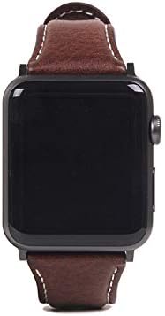 SLG Design(エスエルジーデザイン) Apple Watch バンド 42mm/44mm用 Italian Minerva Box Leather ブラウン SD18391AW