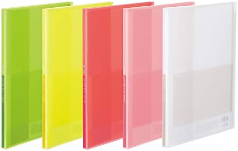 コクヨ(KOKUYO) ファイル クリヤーブック グラッセル 固定式 5冊パック A4 20枚 暖色系 99Kラ-GL20X5-1