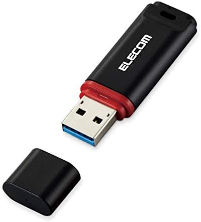 エレコム USBメモリ 64GB USB3.2(Gen1)対応 キャップ式 データ復旧サービス付 ブラック MF-DRU3064GBKR