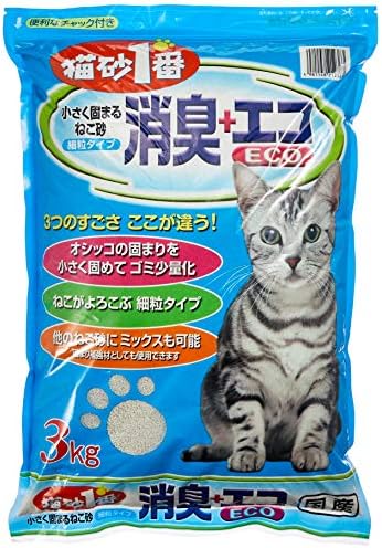 クニミネ 猫砂1番 消臭+エコ 3kg