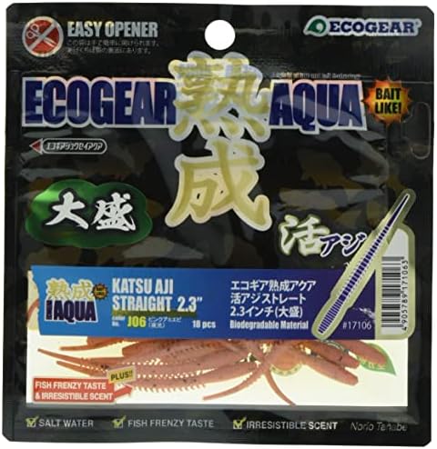 エコギア(Ecogear) 熟成アクア 活アジストレート 2.3""(大盛) J06 ピンクアミエビ(夜光)