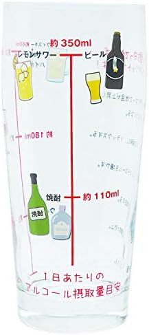 サンアート おもしろ食器アルコール摂取適量 グラス 465ml SAN3404 日本製
