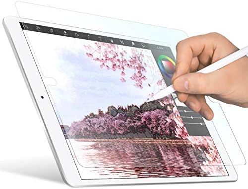 エレコム iPad 10.2 第9/8/7世代 (2021/2020/2019年) フィルム ペーパーテクスチャ 反射防止 上質紙タイプ 簡単貼り付け 固定シール付 紙のような書き心地 TB-A19RFLAPL-G