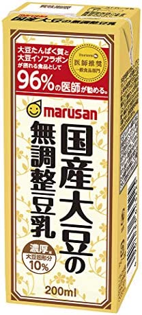 マルサン 国産大豆の無調整豆乳 200ml ×24本