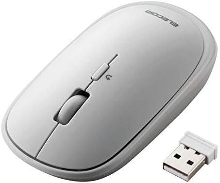 エレコム ワイヤレスマウス 無線2.4GHz Slint M-TM10DBGY 薄型 静音 4ボタン プレゼンモード機能付 ポーチ付 Windows Mac 対応 グレー