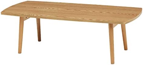 萩原 ローテーブル テーブル 長方形 折りたたみ (アメリカンウォールナット使用) ナチュラル 完成品 幅110 MT-6423NA