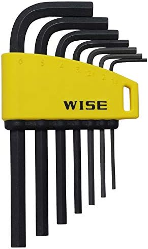 ワイズ(WISE) 六角棒レンチ アーレンキー ショート 黒染め 7本組 WLH130B-7S
