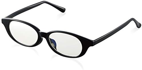 エレコム ブルーライトカット眼鏡 キッズ用 軽量 耐衝撃 割れにくい 高学年向 Lサイズ(9~11歳) 収納ポーチ付 ブラック G-BUC-W03LBK