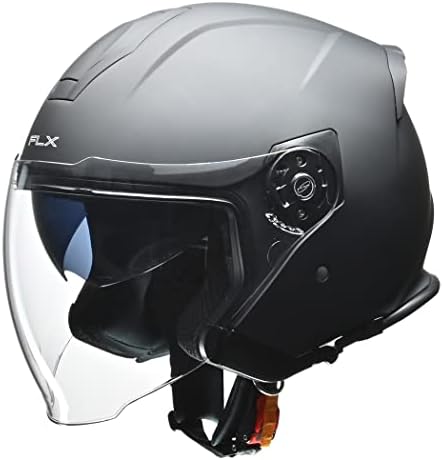 リード工業(LEAD) バイク用 インナーシールド付き ジェットヘルメット FLX マットブラック LLサイズ (61-62cm未満)