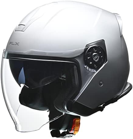 リード工業(LEAD) バイク用 インナーシールド付き ジェットヘルメット FLX マットシルバー LLサイズ (61-62cm未満)