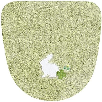 センコー ラビット トイレ ふたカバー 洗浄用 グリーン 幸運モチーフ刺繍 13680