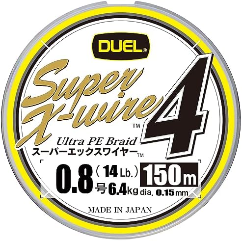 DUEL (デュエル) PEライン 釣り糸 スーパーエックスワイヤー4 ( ライン 釣りライン 釣具 高強度 高感度 ) 0.6号~2.0号 5色/イエローマーキング