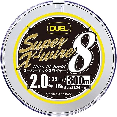 DUEL (デュエル) PEライン 釣り糸 スーパーエックスワイヤー8 ( ライン 釣りライン 釣具 高強度 高感度 ) 0.6号~4.0号 5色/イエローマーキング