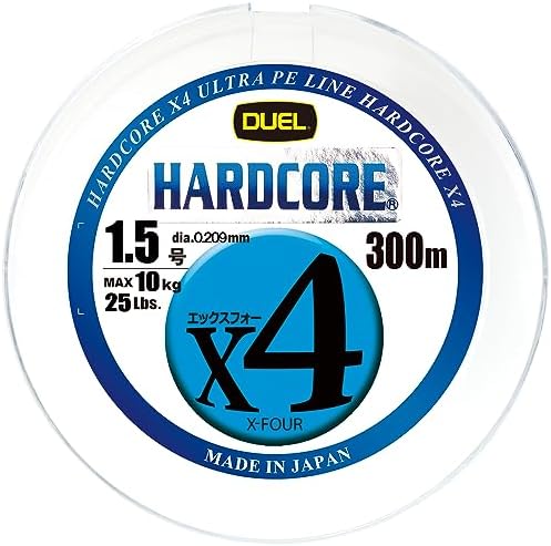 DUEL (デュエル) PEライン 釣り糸 HARDCORE X4 ( ライン 釣りライン 釣具 高強度 高感度 ) 0.6号~4.0号 5色/イエローマーキング