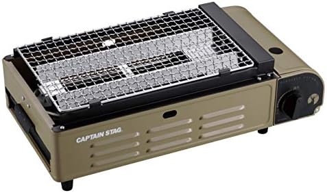 キャプテンスタッグ(CAPTAIN STAG) バーベキュー グリル コンロ カセットコンロ 卓上 カセットコンロ 焼き名人 カーキ UF-0027/UG-2040
