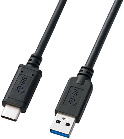 サンワサプライ USB3.1 Gen2 Type C-Aケーブル（ブラック・0.5m） KU31-CA05