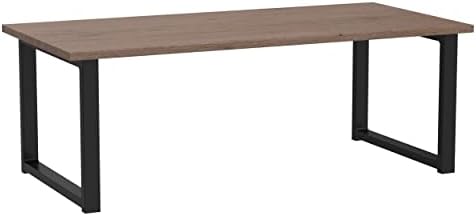 萩原 ローテーブル センターテーブル テーブル 机 (木目調天板×スチール脚) インダストリアル リビング ソファテーブル 幅90 ブラウン LT-4394BR