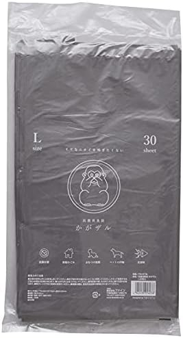 (日本製) ファイン 抗菌 消臭袋 かがザル におわない ゴミ袋 清潔 Lサイズ 30枚 70×40×マチ15cm FIN-973L