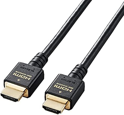 エレコム HDMI 2.1 ケーブル ウルトラハイスピード 1m (Ultra High Speed HDMI Cable認証品) 8K(60Hz) 4K(120Hz) 48Gbps 超高速 ( PS5 / PS4 Nintendo Switch 対応)