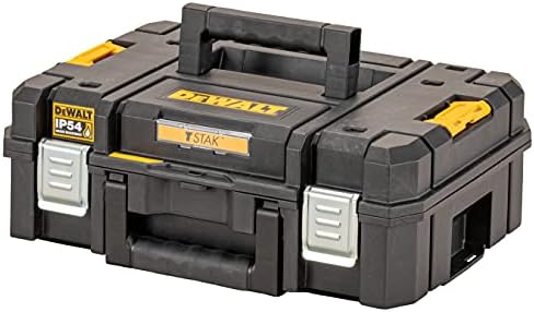 デウォルト(DeWALT) TSTAK 収納ボックス Sサイズ 工具箱 収納ケース ツールボックス 積み重ね収納 ブロッククッション付き ネジ ビット 小物 入れ IP54 坊塵 防水 設計 DWST83345-1